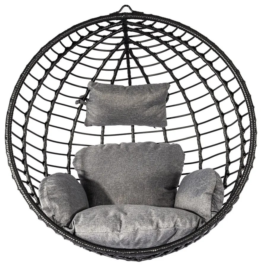 Mila fekete mesterséges rattan függőfotel - Bonami Selection