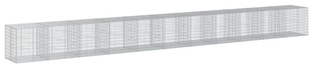 horganyzott vas gabion kosár fedéllel 1100 x 100 x 100 cm