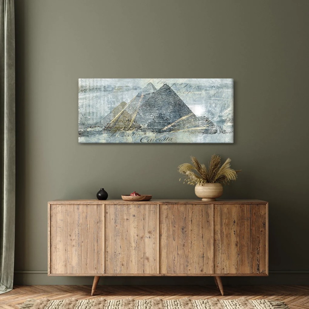 Kép - Piramisok kék szűrőben (120x50 cm)