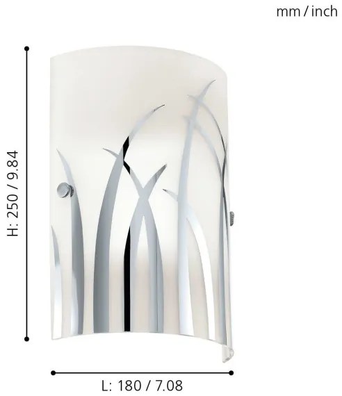 Eglo 92742 - Fali lámpa RIVATO 1xE14/42W/230V