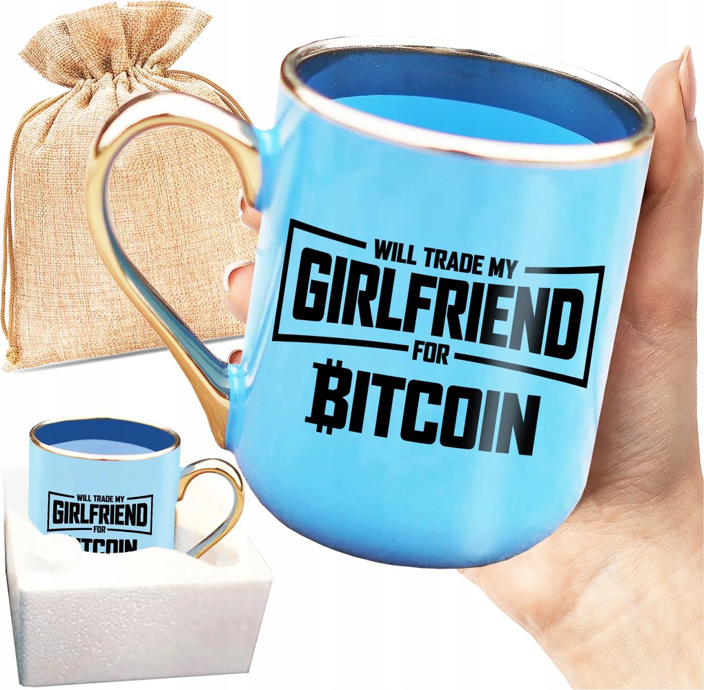 Kriptovaluta Bögre Őrület Bitcoin Print Nyomtatás Bögre Nyomtatás