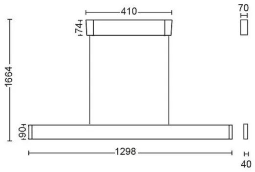 Philips 40903/31/P9-LED RGBW Dimmelhető csillár zsinóron Hue ENSIS 2xLED/39W/230V