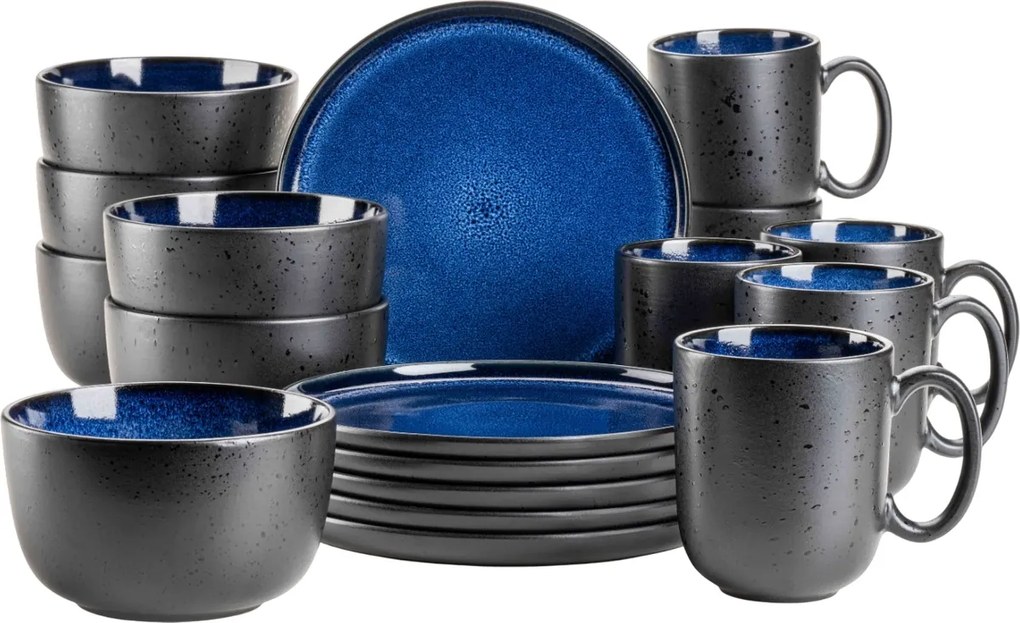 Mäser 18 darabos reggeli edénykészlet NIARA – kék