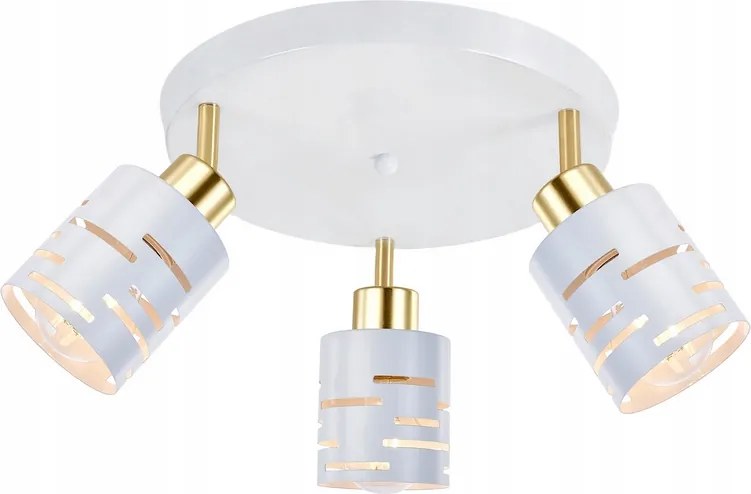 Mennyezeti lámpa Fali lámpa Led csillár 3x E27 lámpatest Loft fehér arany