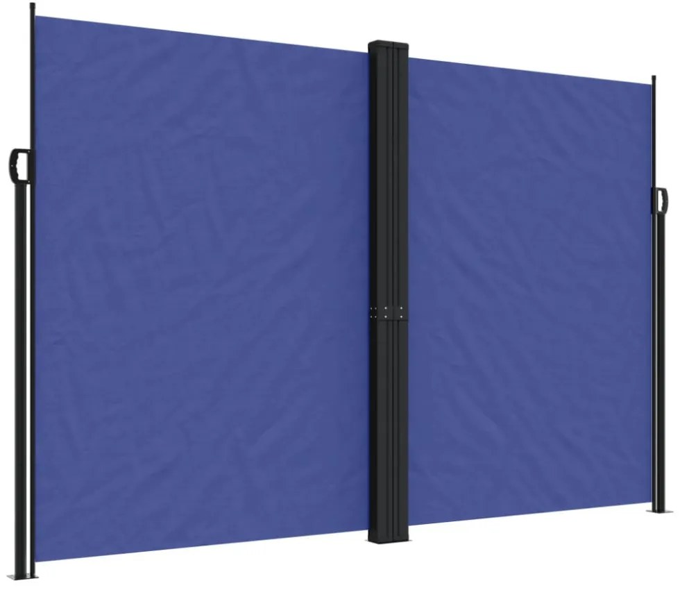 kék behúzható oldalsó napellenző 220 x 1000 cm