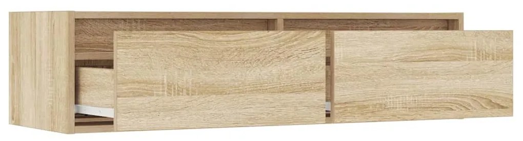 TV szekrény LED világítással sonoma tölgy 100X35,5x25 cm