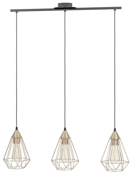 Eglo 94195 - Csillár TARBES 3xE27/60W/230V