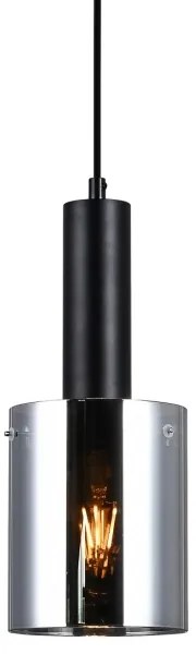 ITALUX PND-5581-1-BK+SG - Csillár zsinóron SARDO 1xE27/40W/230V fekete