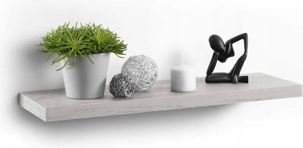 Fali Akasztós Polc klasszikus szürke Mdf 75 cm