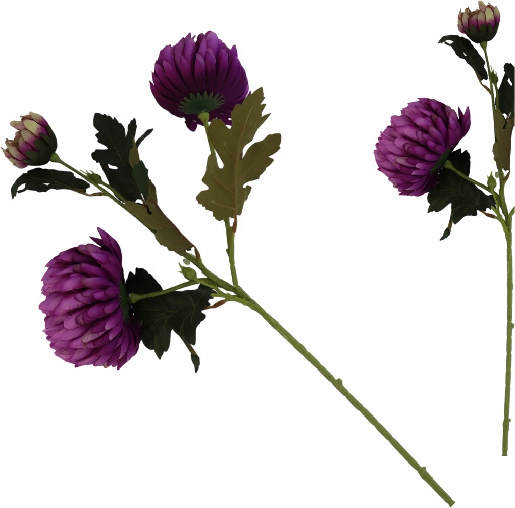 Krizantém Nagy Csokor 3 Művirág Lila RT6461-FG107 72 cm