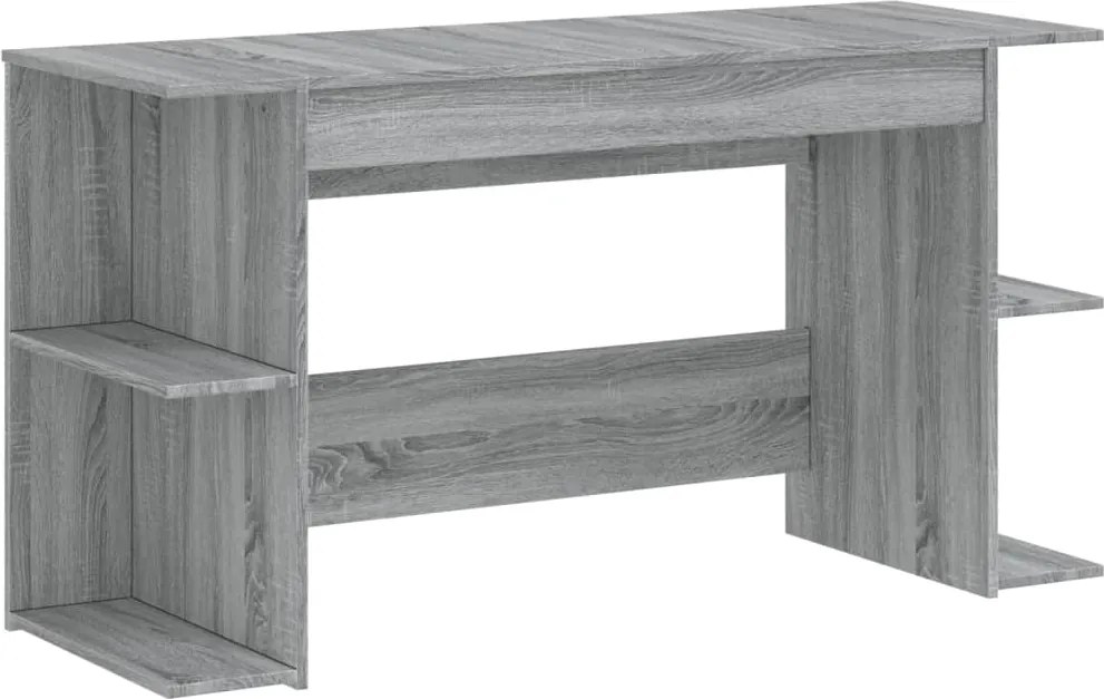 vidaXL szürke sonoma színű szerelt fa íróasztal 140x50x75 cm