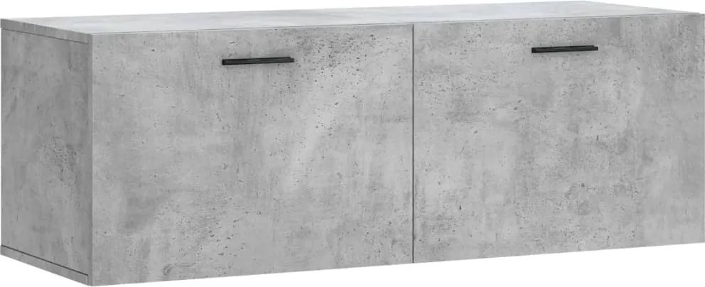 vidaXL betonszürke szerelt fa faliszekrény 100 x 36,5 x 35 cm