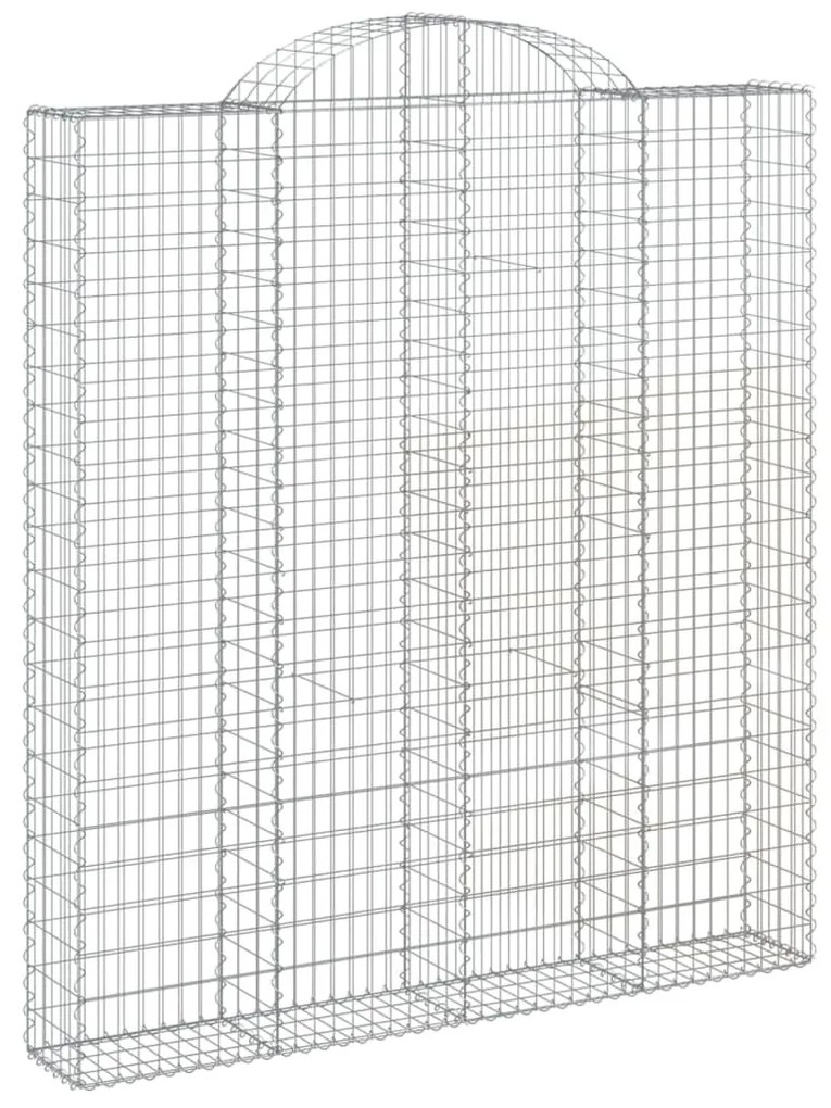 4 db íves horganyzott vas gabion kosár 200x30x220/240 cm