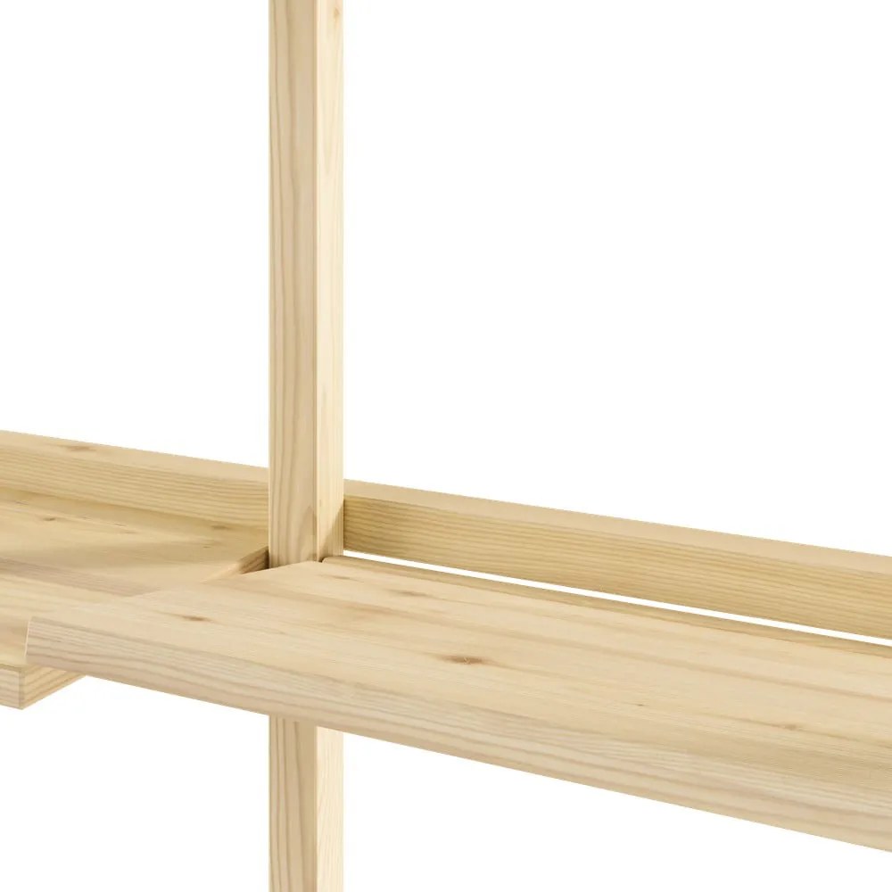 Natúr színű borovi fenyő fali könyvespolc 192x127 cm Groove – Karup Design