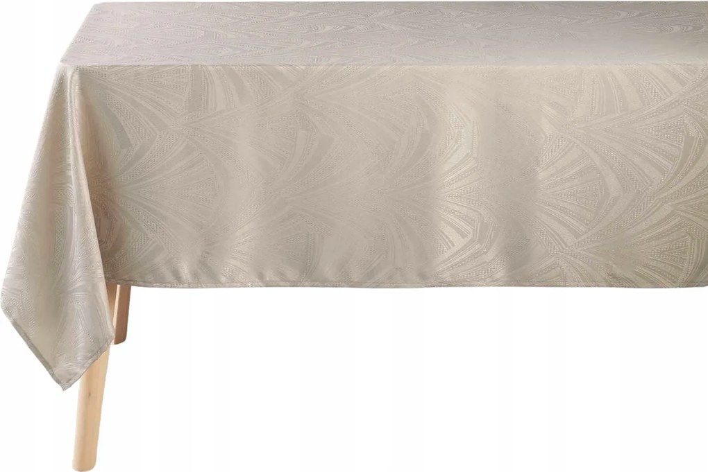 Abrosz asztalra bézs jacquard Mintás 140x240 Lolly