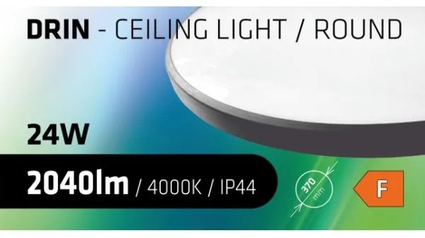 LED Fürdőszobai mennyezeti lámpa CIRCLE LED/24W/230V 4000K átm. 37 cm IP44 fekete