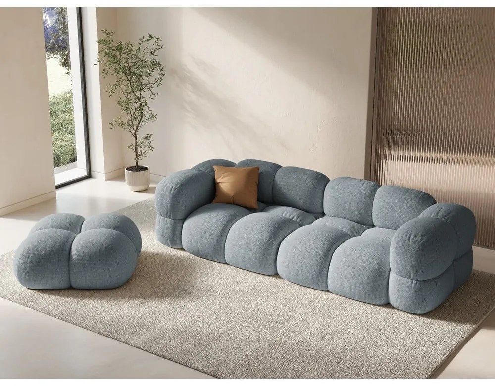 Világoskék kanapé 250 cm Loretto – Cosmopolitan Design