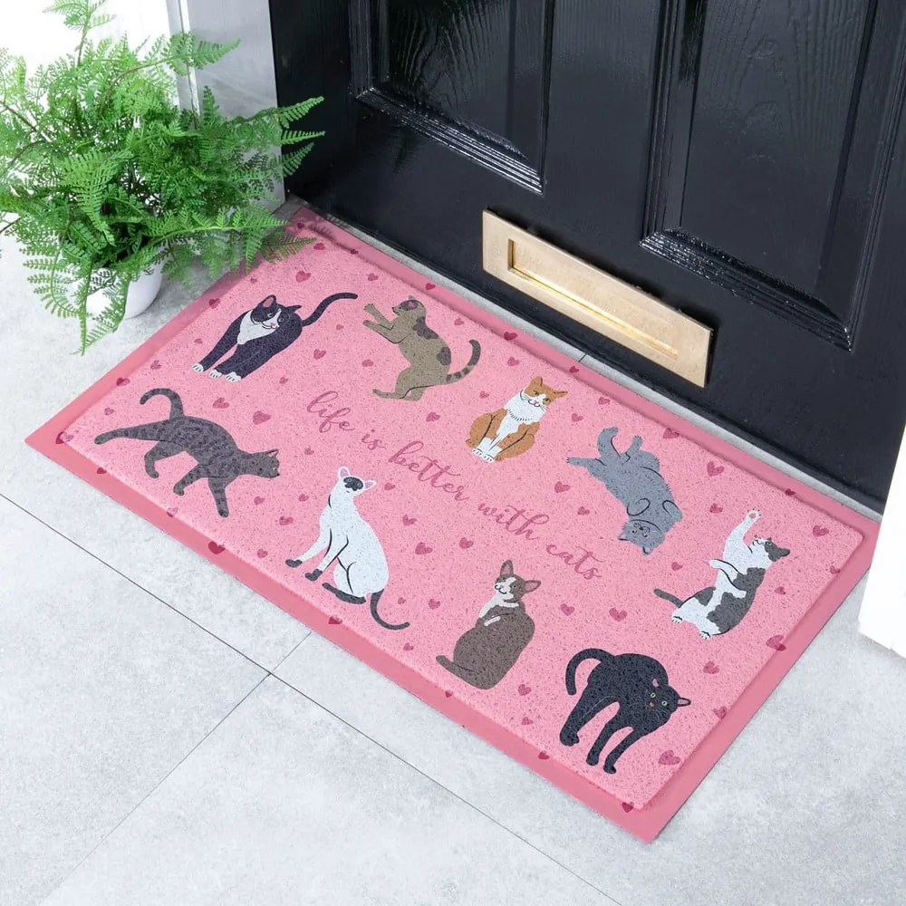 Lábtörlő 40x70 cm Life Is Better With Cats – Artsy Doormats