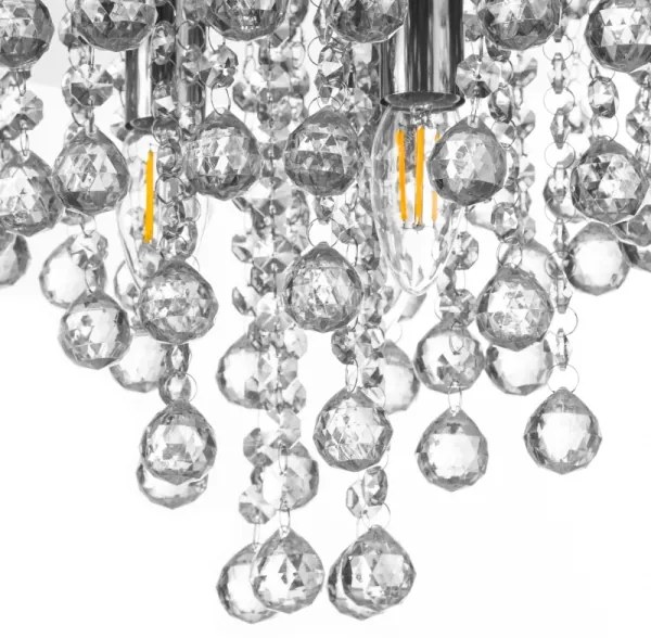 Globo 63040306X - Mennyezeti lámpa LONDON 3xE14/40W/230V átm. 38 cm fényezett króm