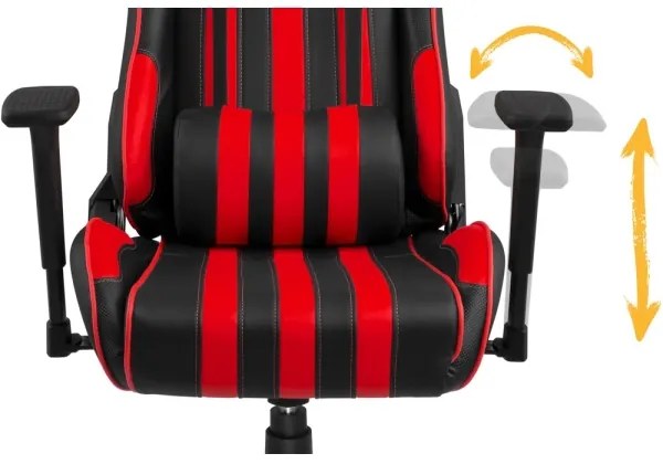 Yenkee - Gaming szék fekete/piros