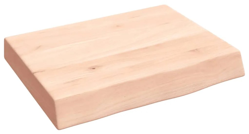kezeletlen tömör tölgyfa fali polc 40x30x(2-6) cm