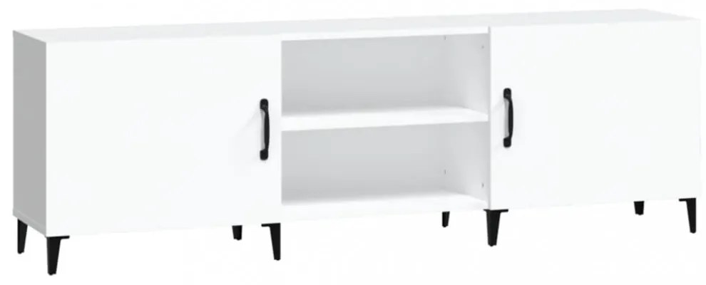 fehér szerelt fa TV-szekrény 150 x 30 x 50 cm