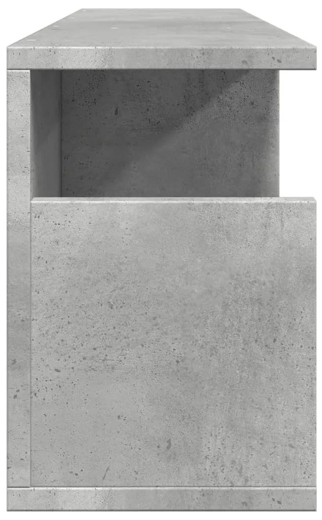 betonszürke szerelt fa faliszekrény 80 x 20 x 30 cm