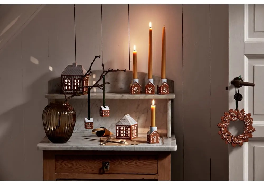 Kerámia karácsonyfadísz készlet 2 db-os 5 cm Gingerbread – Kähler Design