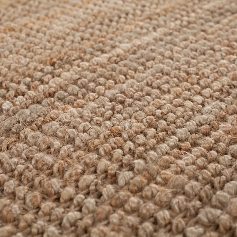 Natúr színű kézi szövésű juta futószőnyeg 60x150 cm Jute Boucle – Flair Rugs