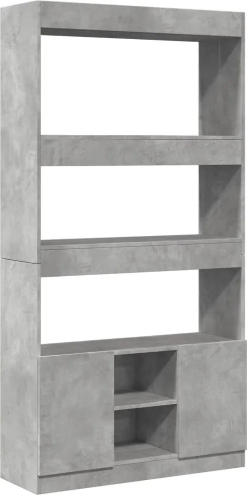 vidaXL betonszürke szerelt fa magasszekrény 92 x 33 x 180 cm
