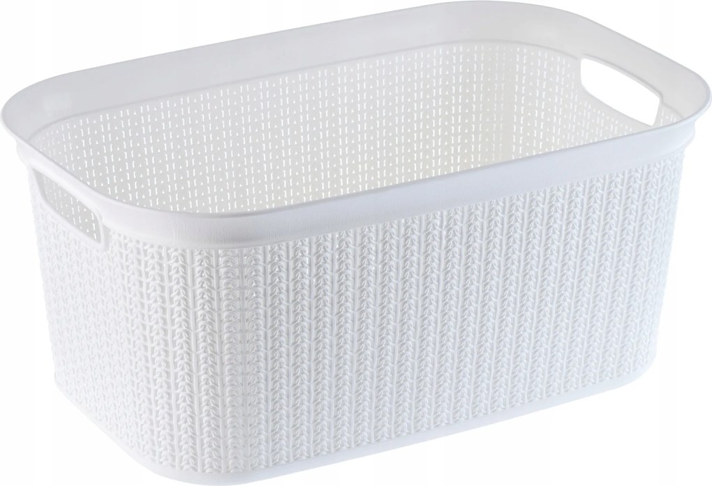 Kosár Szennyestartó Tál Medence Tál Fürdőszoba Tartály 27L Fehér