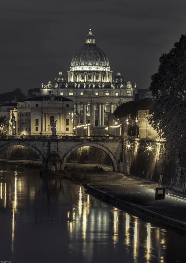 Poszter 29,7x42cm Kilátás a Basilica di San Pietro-ra a Vatikánban 4, Assaf Frank
