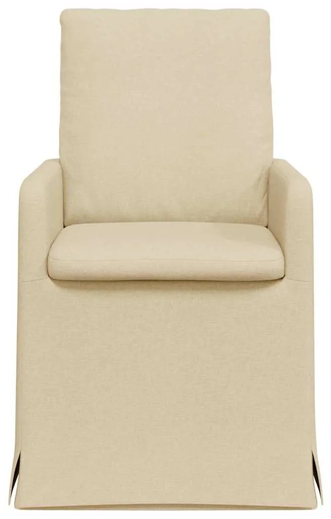 Étkező Székek 2 pcs Krém 57 x 67 x 98 cm szövet