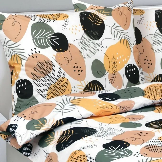 Bellatex Pebble pamut ágyneműhuzat mustár, 140 x 220 cm, 70 x 90 cm, 140 x 220 cm, 70 x 90 cm