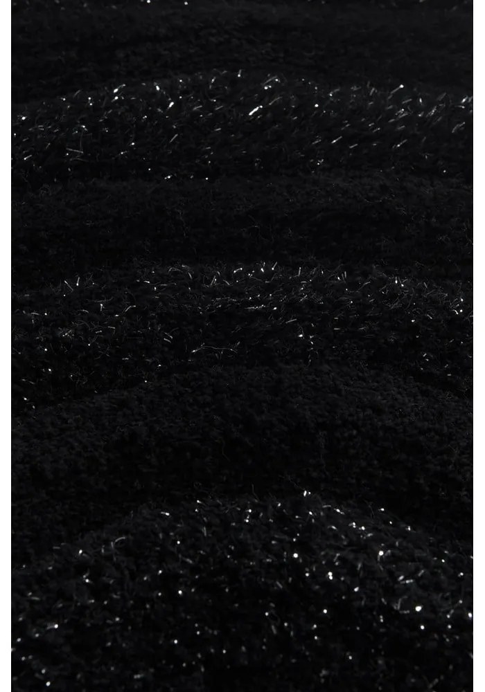 Fekete fürdőszobai kilépő szett 3 db-os 100x60 cm Wave – Foutastic