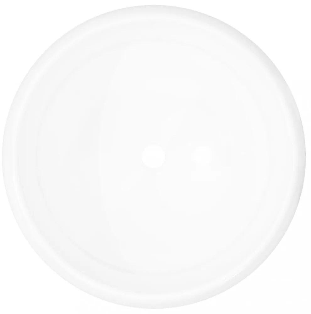 Kerek fehér kerámia mosdókagyló 40 x 15 cm