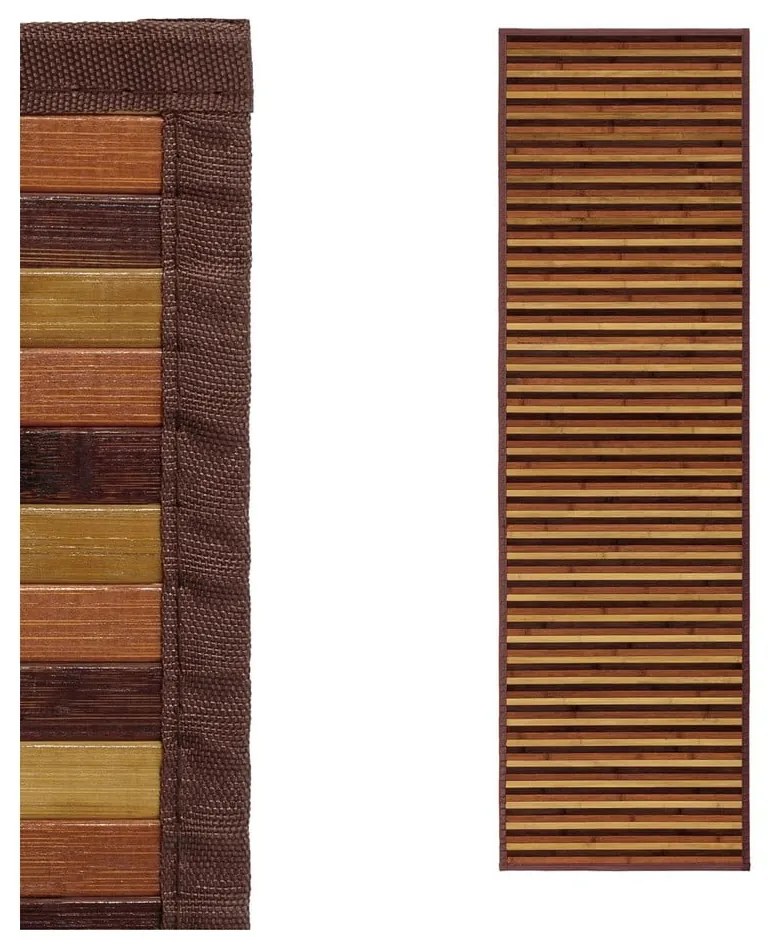 Mustársárga-barna bambusz futószőnyeg 60x200 cm – Casa Selección