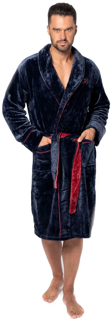 Fürdőköpeny Roger Navy Red Men XL