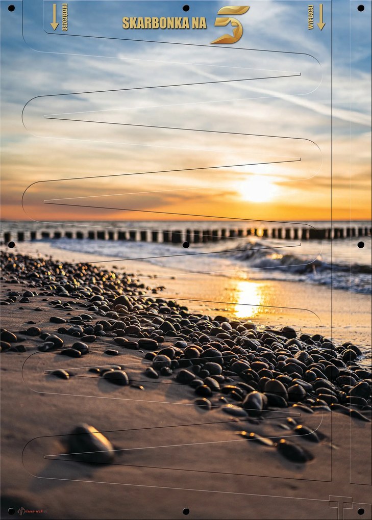 5 Pln-es Pénzperek XXL falikép 50x70 cm Naplemente