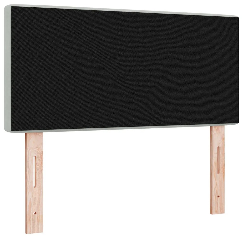 Fejtámla Kristálygombos Tűzött Világosszürke 90 cm Velúr