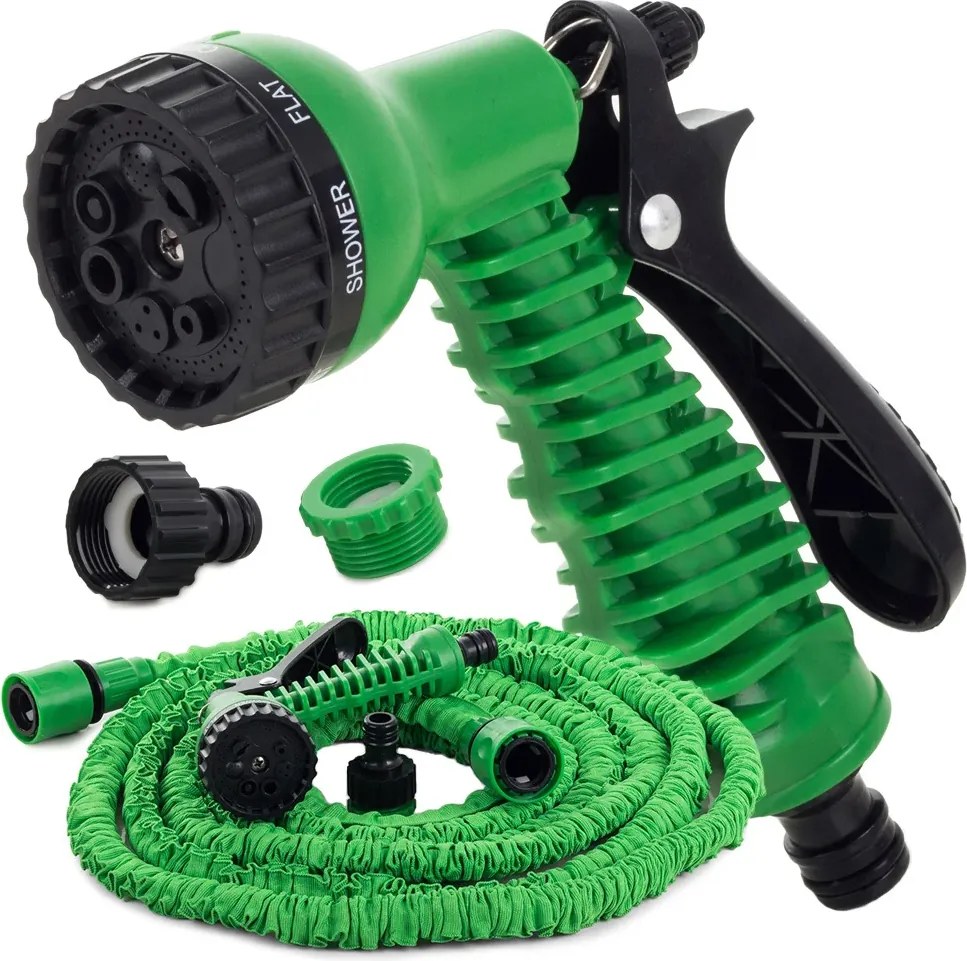 X-HOSE locsolócső szórófejjel 45m, zöld