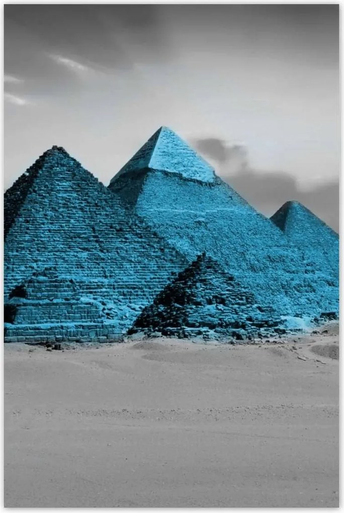 Poszterek 80x120 Kék piramisok