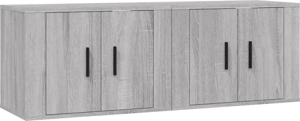 vidaXL 2 db szürke sonoma falra szerelhető TV-szekrény 57x34,5x40 cm
