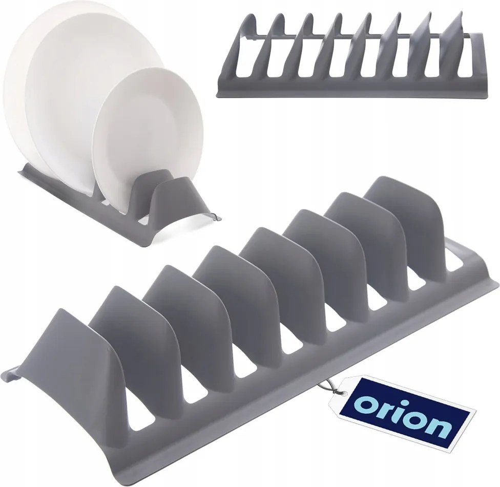 Fedéltartó Állvány Tányérok Konyhai rendszerező szekrény fiókhoz szürke