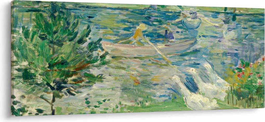 Kép - Berthe Morisot, Girl in a Boat with Geese, reprodukciók (120x50 cm)