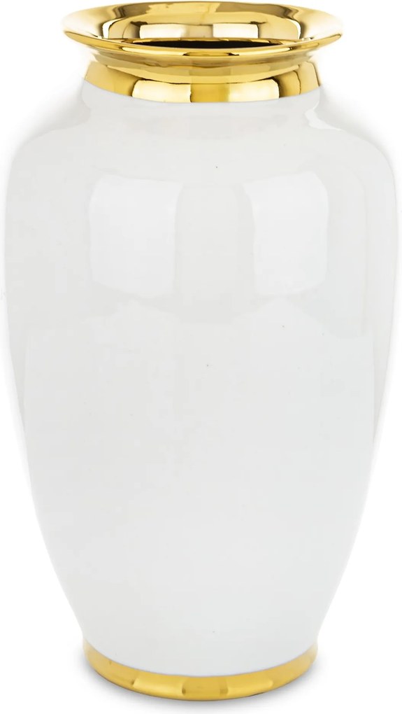 Kerámia váza fehér, arany glamour díszítéssel számos enteriőrbe