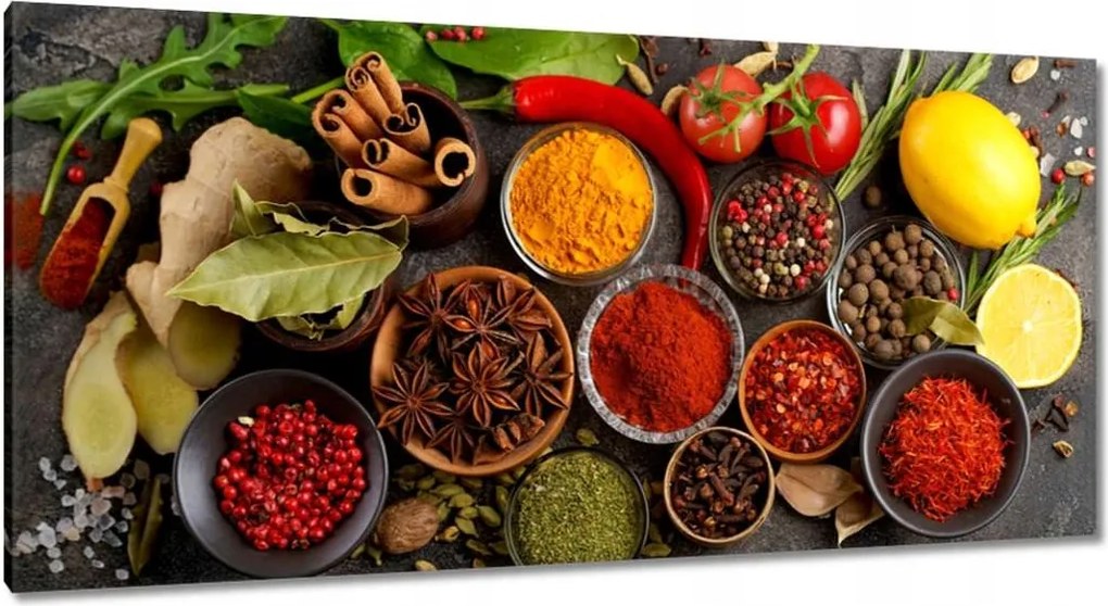 Festmények 115x55 Rusztikus Fűszerek