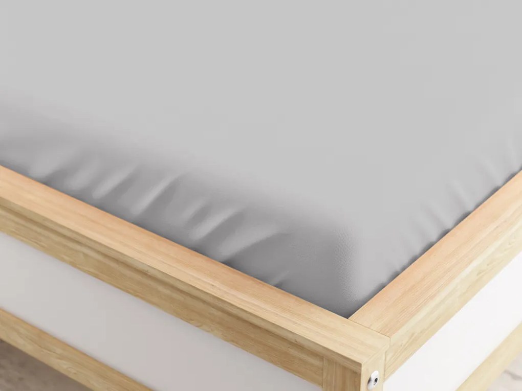 Mikroszálas lepedő világosszürke 90 x 200 cm