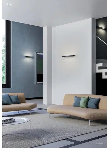 Redo 01-3553 - LED Fali lámpa SEED LED/15W/230V fekete