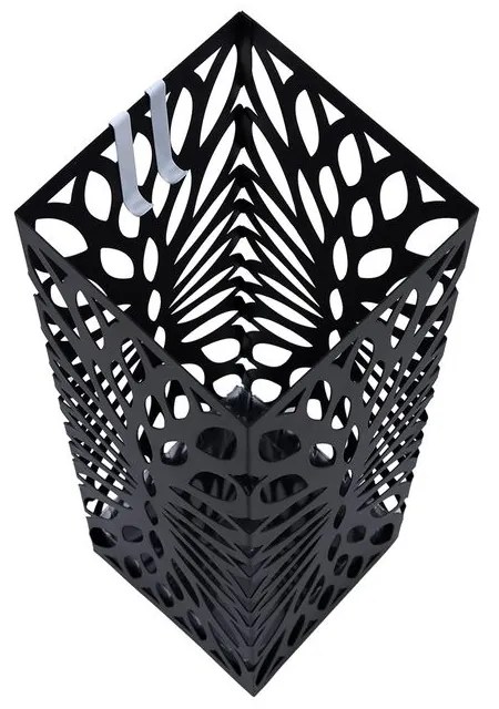 FLORE fém esernyőtartó, 15,5x15,5x49cm, fekete SongmicsHome